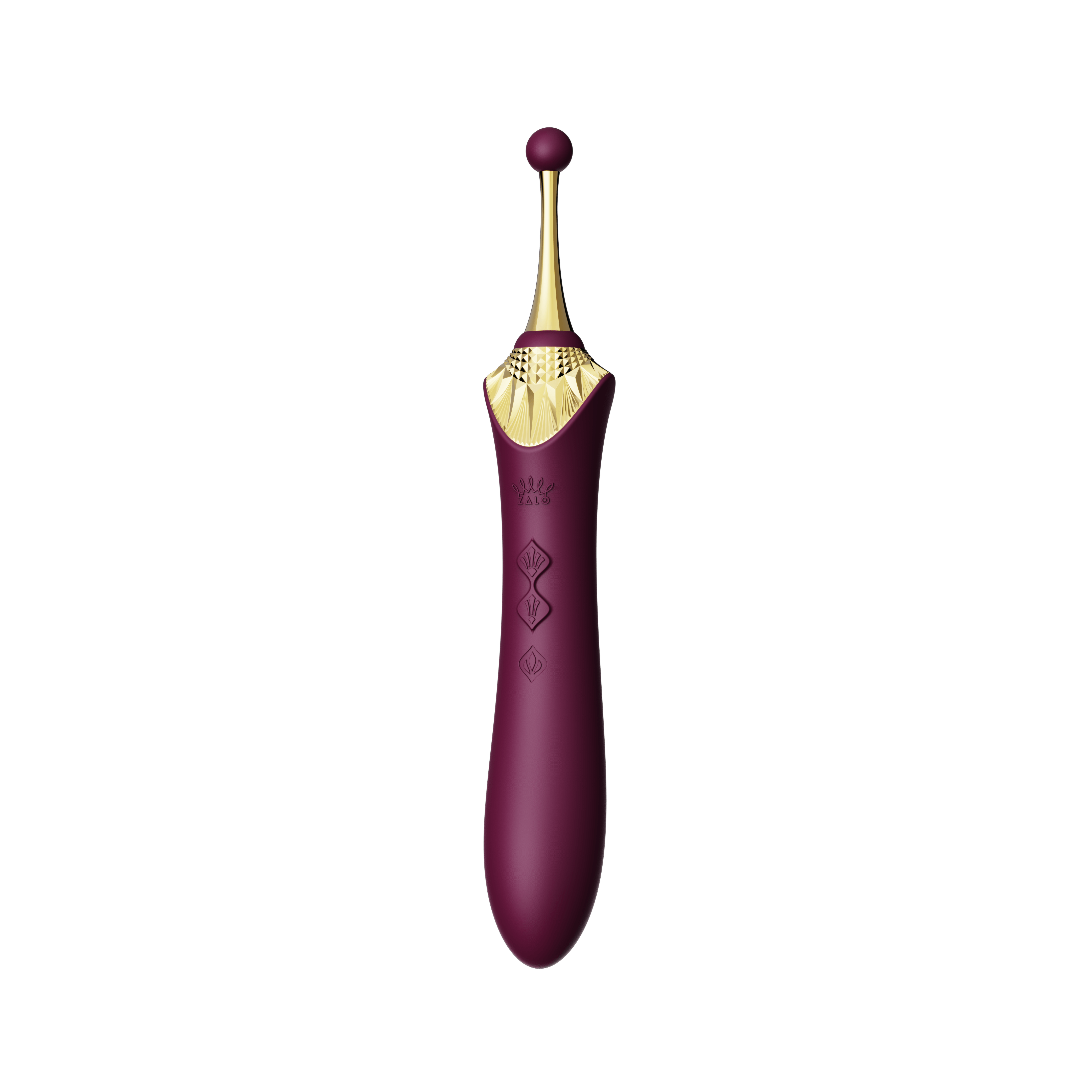 ZALO Bess 2 Velvet Purple Clitoral Massager with Anal Beads Attachment and Heating Function for Targeted Stimulation