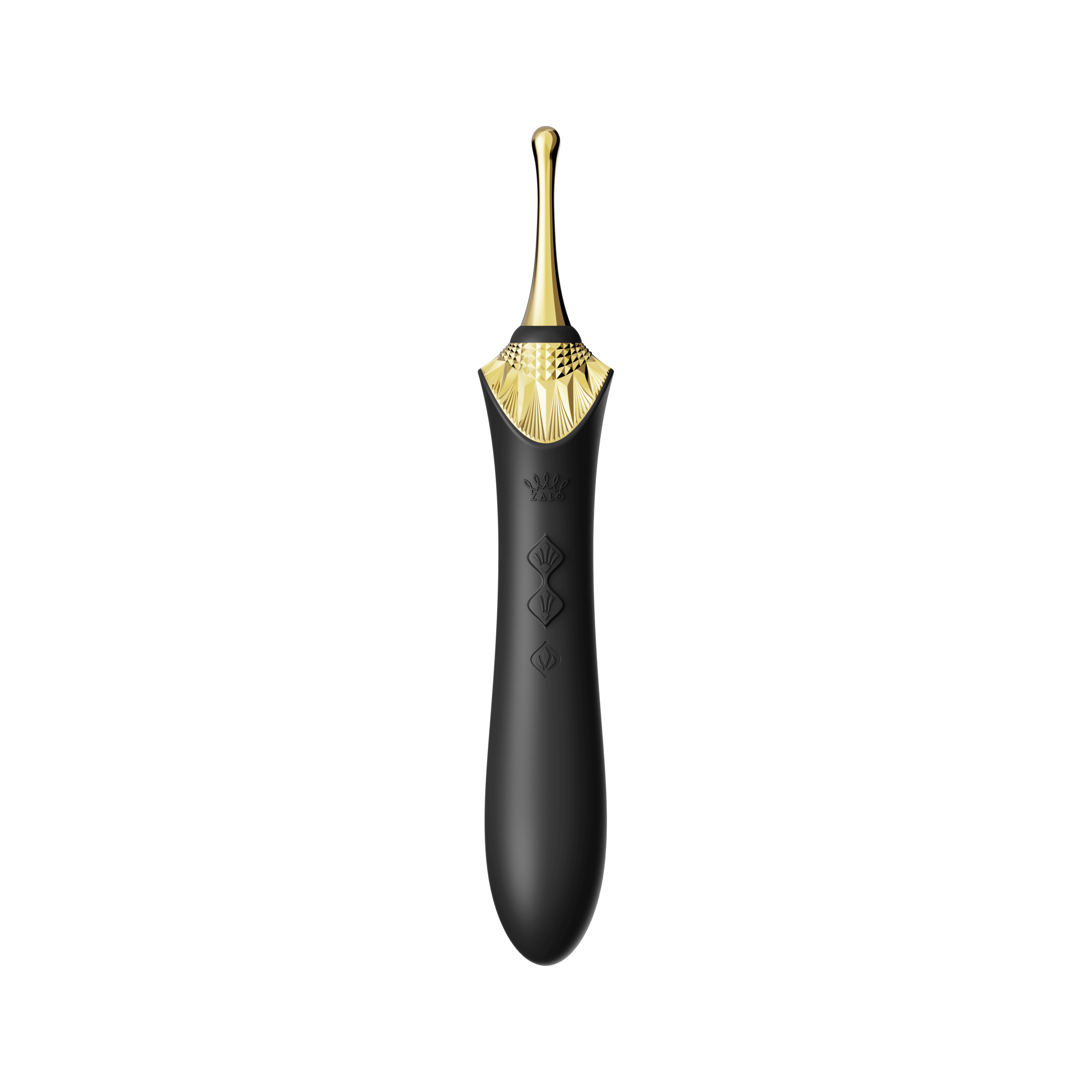 Bess 2 Clitoral Massager in Obsidian Black with gold details, featuring targeted stimulation and 8 vibration modes.