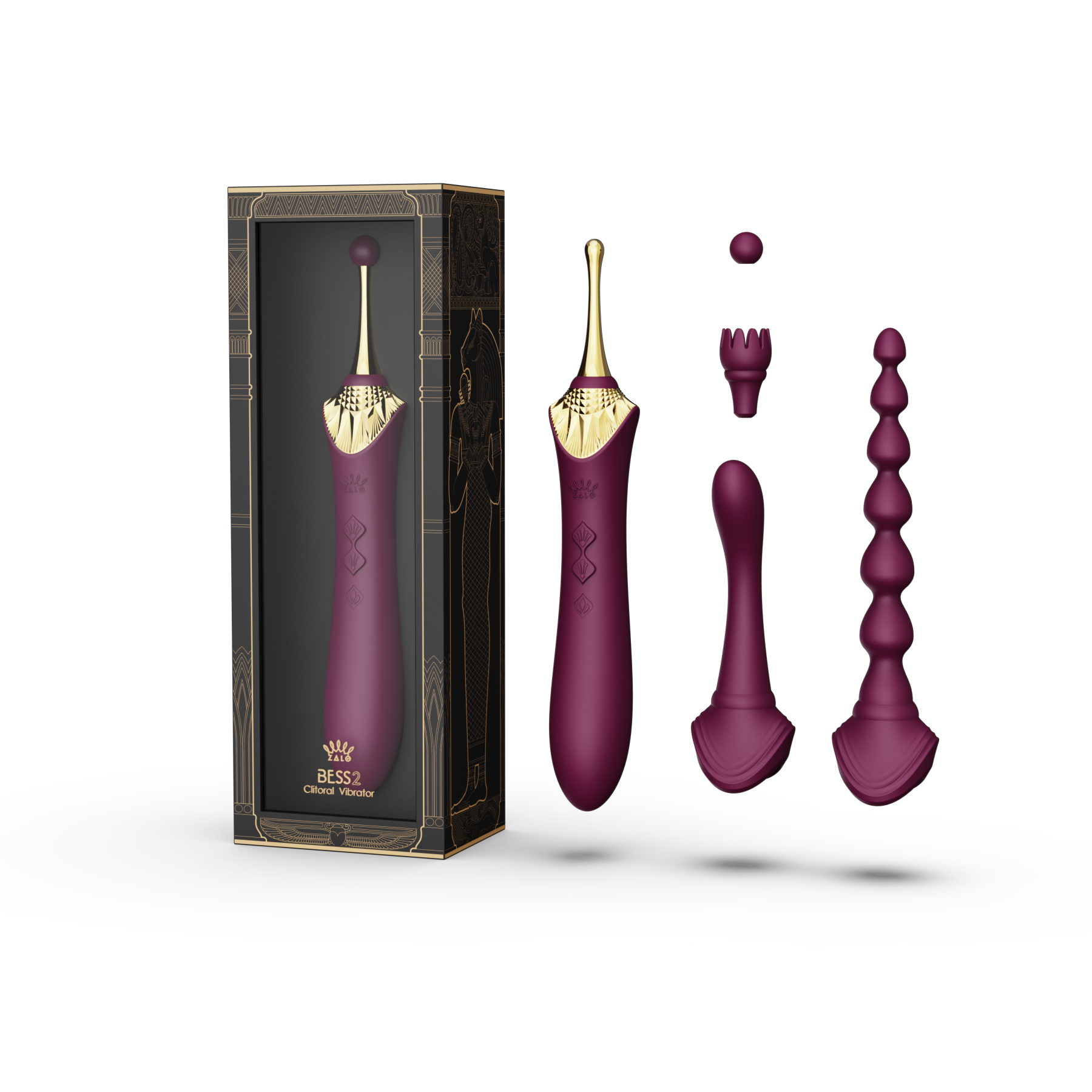ZALO Bess 2 Clitoral Massager | Targeted Stimulation Clit Massager with 8 Vibration Modes | Waterproof Sex Toy | USB Rechargeable Batter | 1-yr Warranty | Velvet Purple