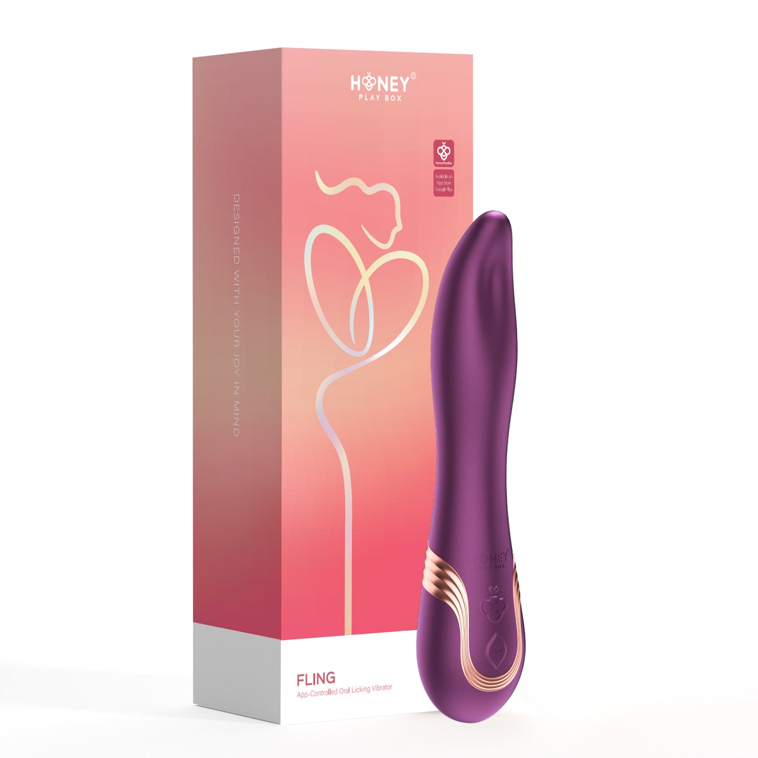 Fling -  App Controlled Oral Licking Vibrator -  Purple-3