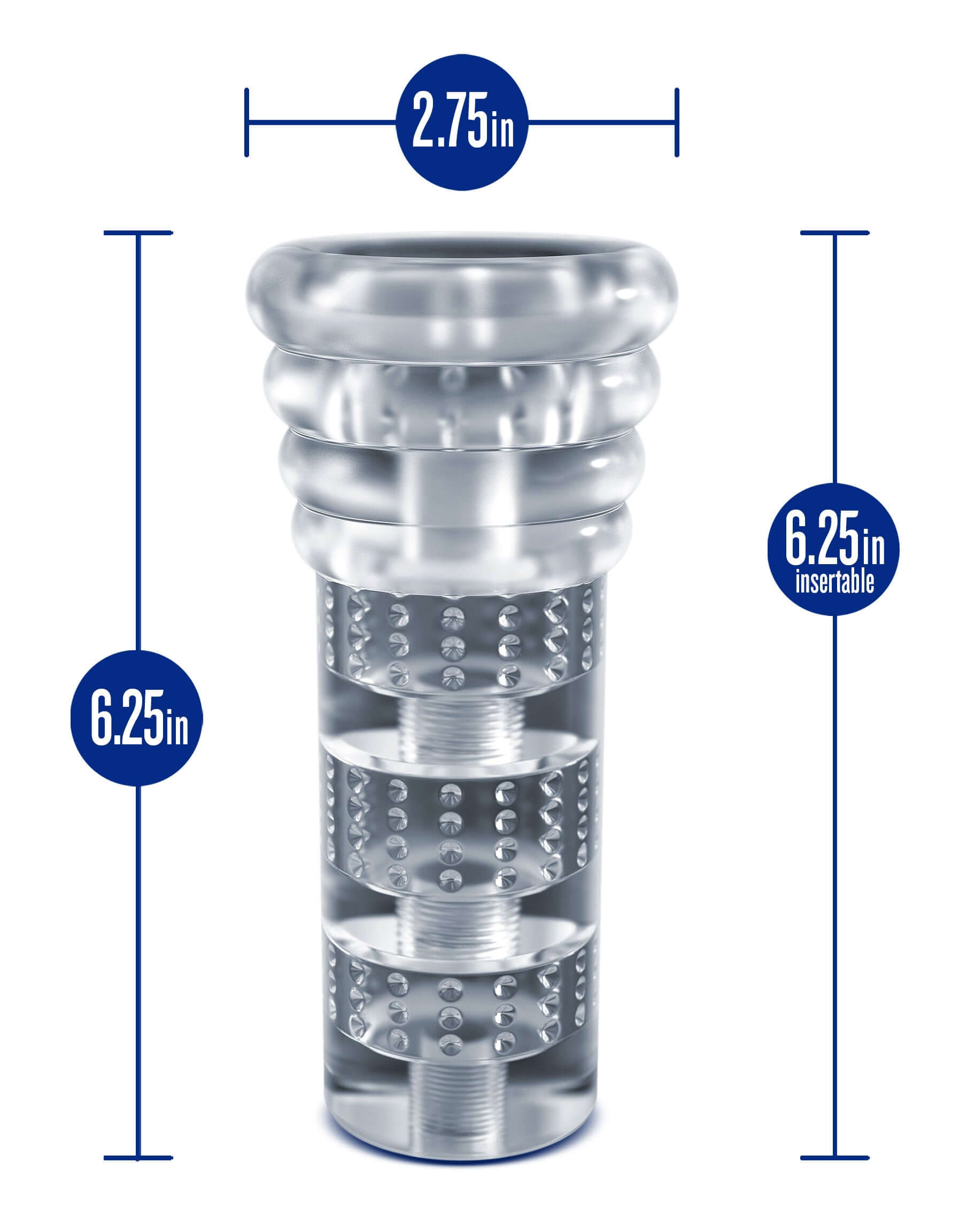 Rize - Luz - Glow in the Dark Self- Lubricating  Stroker - Clear