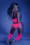 No Promises Teddy Bodystocking - One Size - Neon  Pink-0