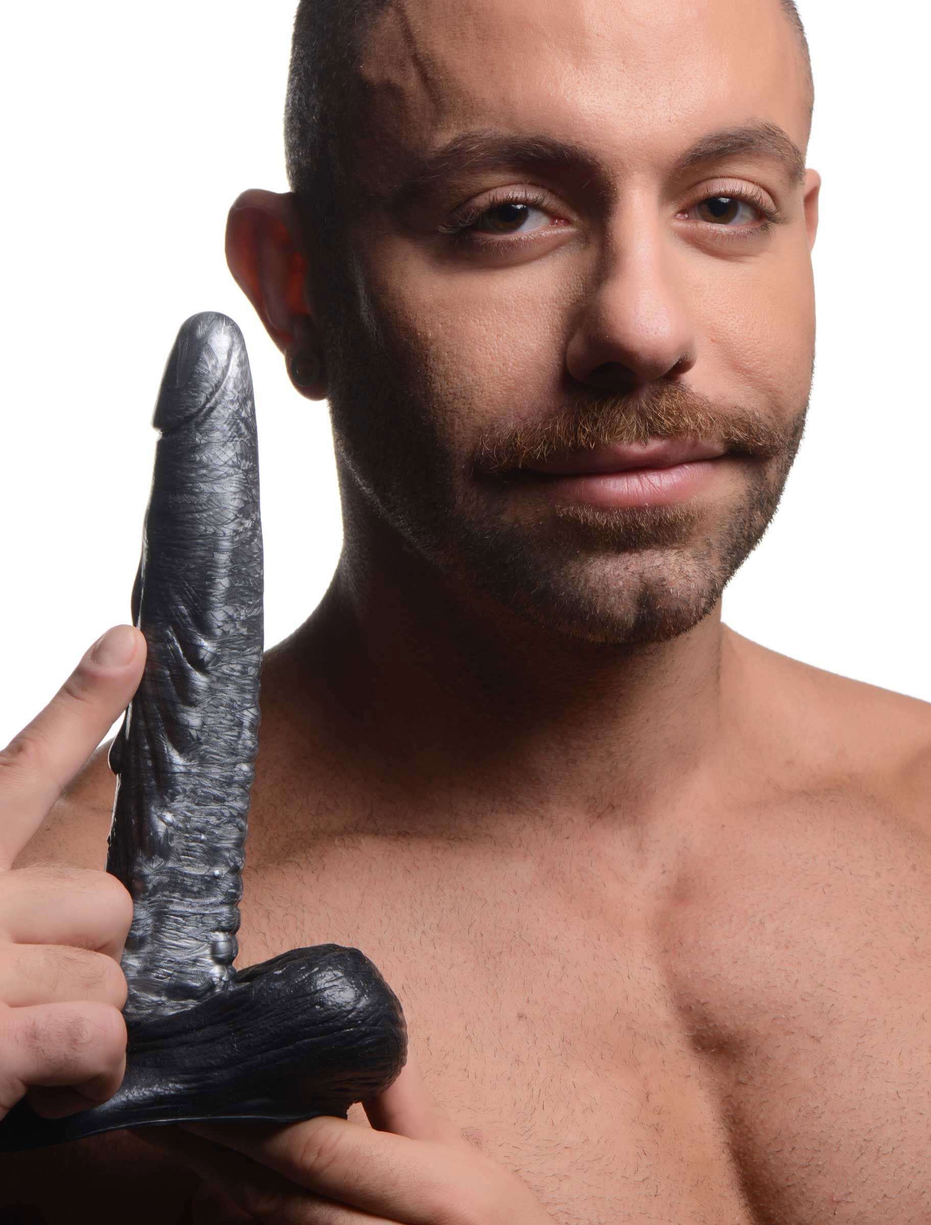 Cc - the Gargoyle Rock Hard Silicone Dildo -  Silver