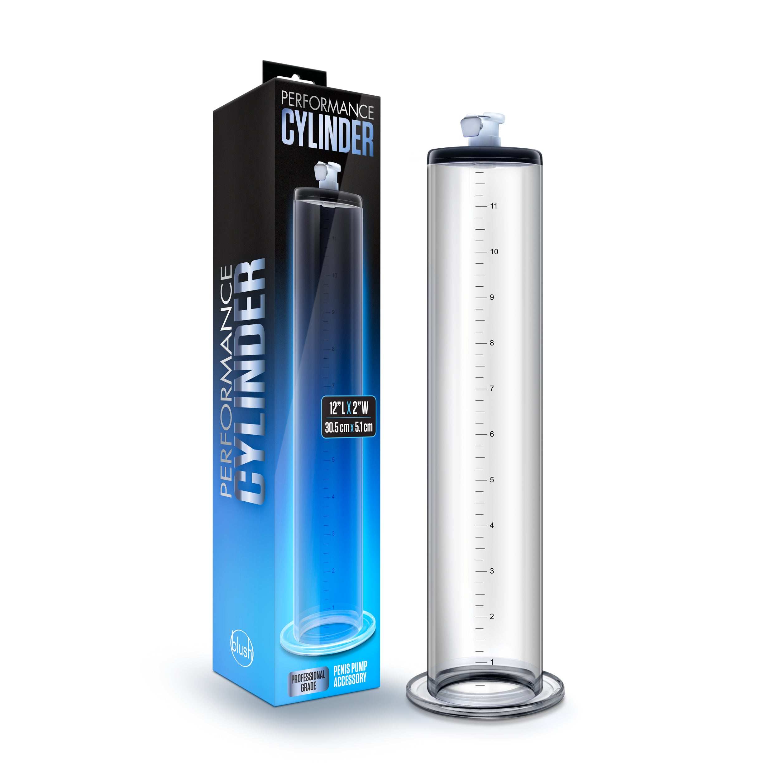 Performance - 12 Inch X 2 Inch Penis Pump Cylinder - Clear-1