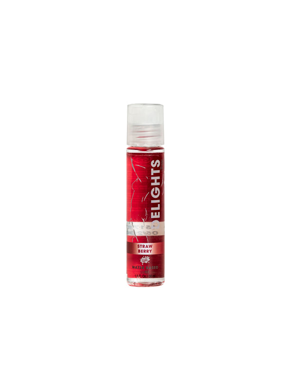 Delights Water Based - Strawberry - Flavored Lube 1 Oz-0