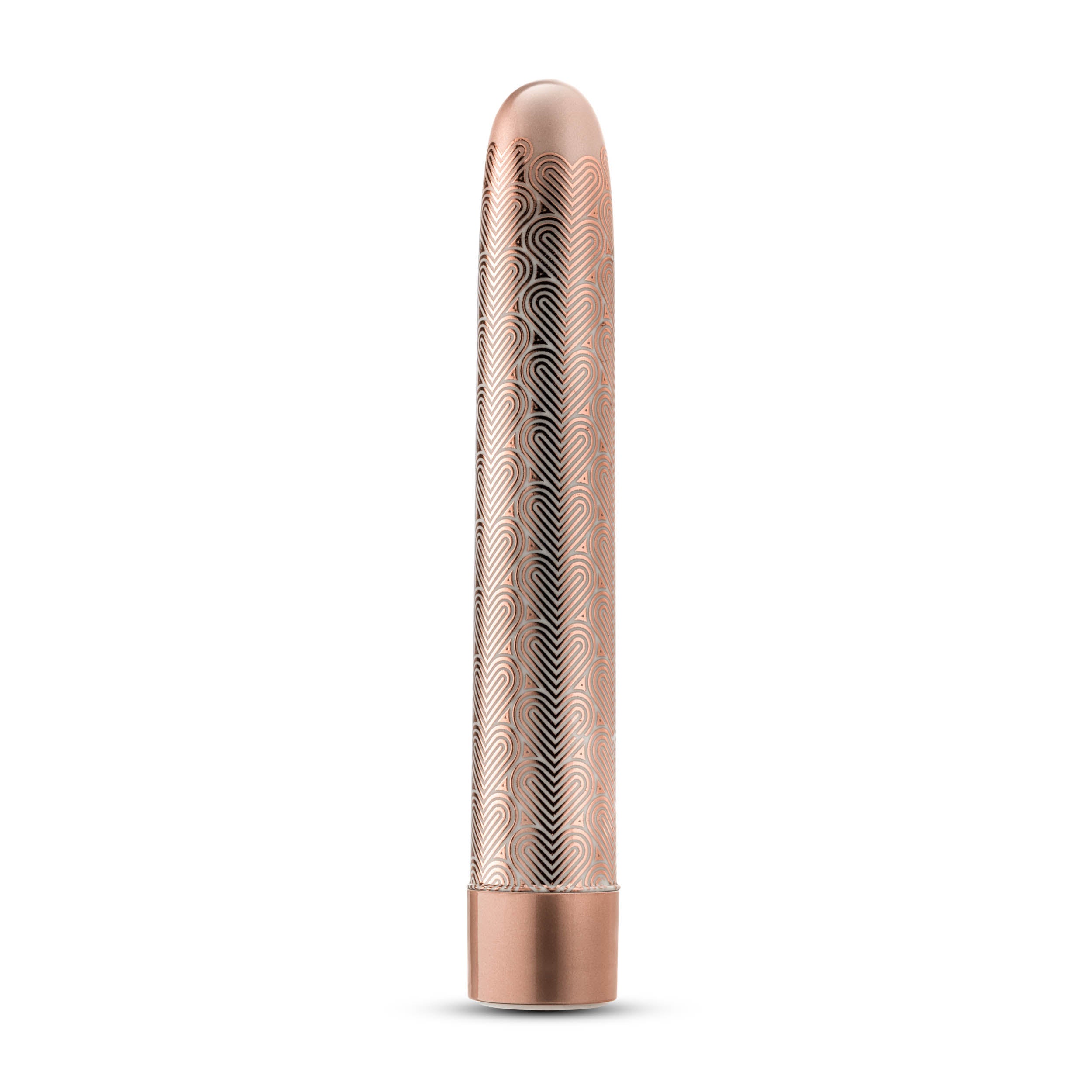 The Collection - Lattice - 7 Inch Rechargeable Vibe - Rose Gold-3