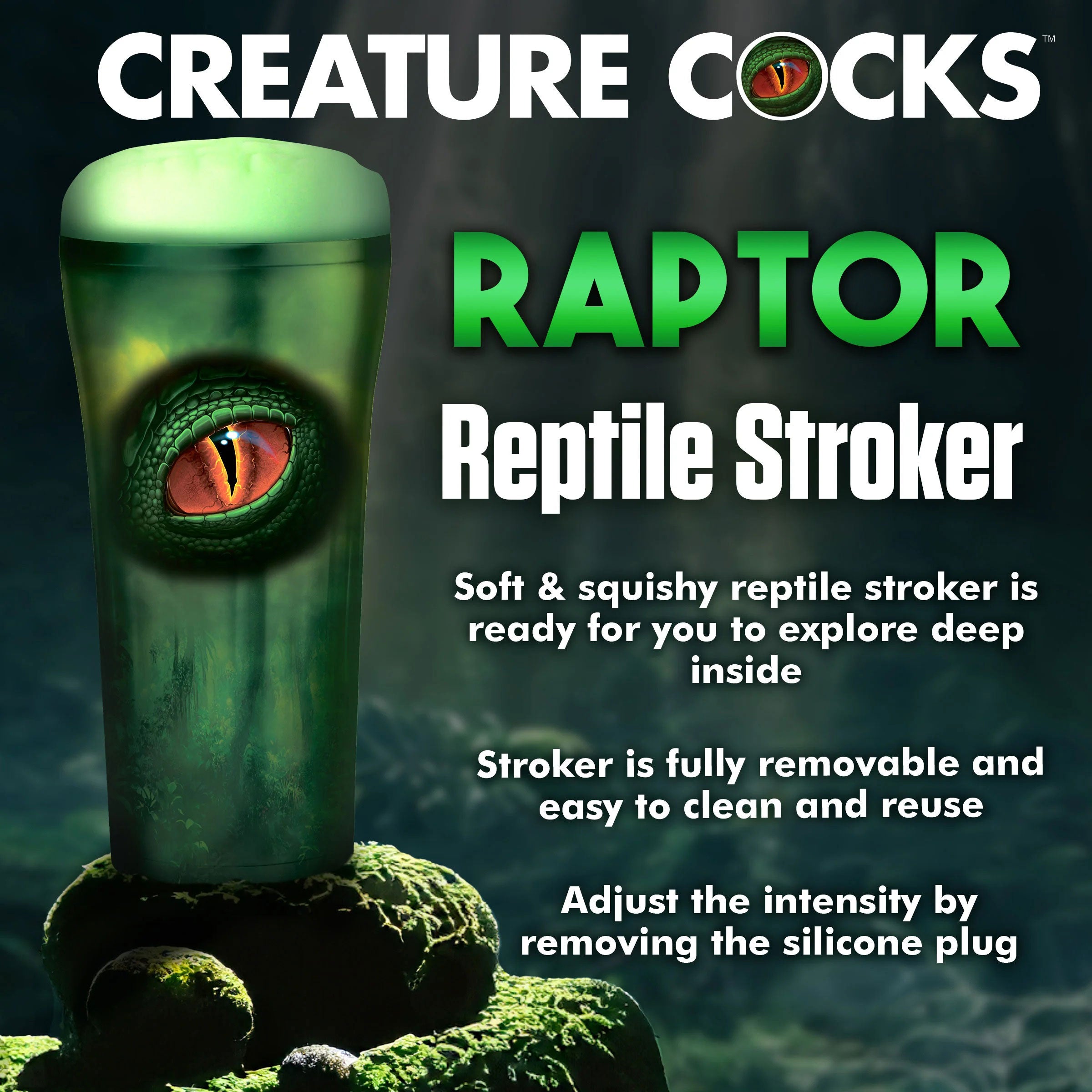 Raptor Reptile Stroker - Green-3