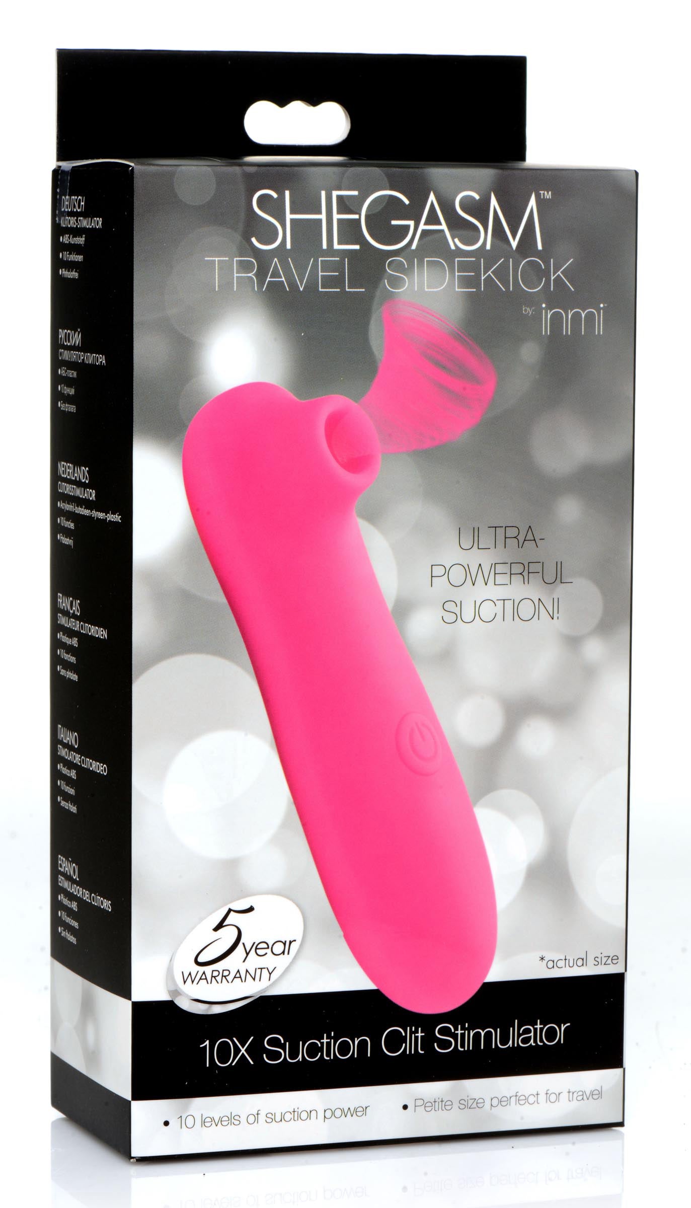 Shegasm Travel Sidekick 10x Suction Clit  Stimulator - Pink-3