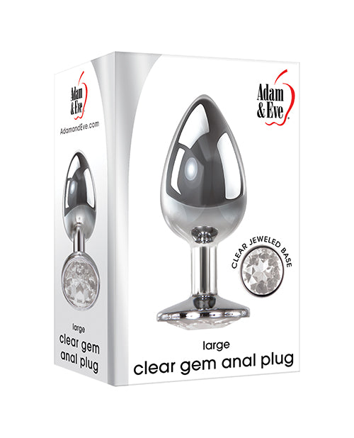Clear Gem Anal Plug - Large