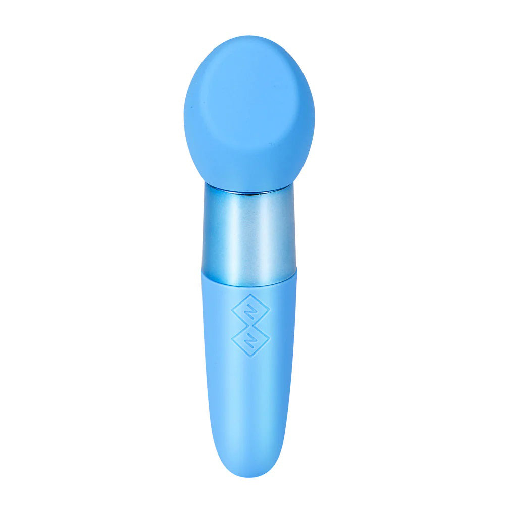 Rina Rechargeable Dual Motor Silicone 15- Function Vibrator - Blue-3