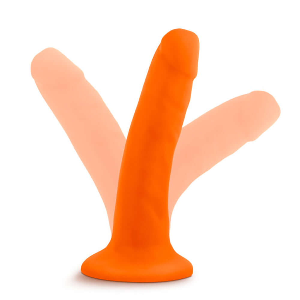 Neo - 5.5 Inch Dual Density Cock - Neon Orange-5