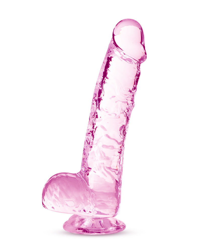 Naturally Yours - 6 Inch Crystalline Dildo - Rose