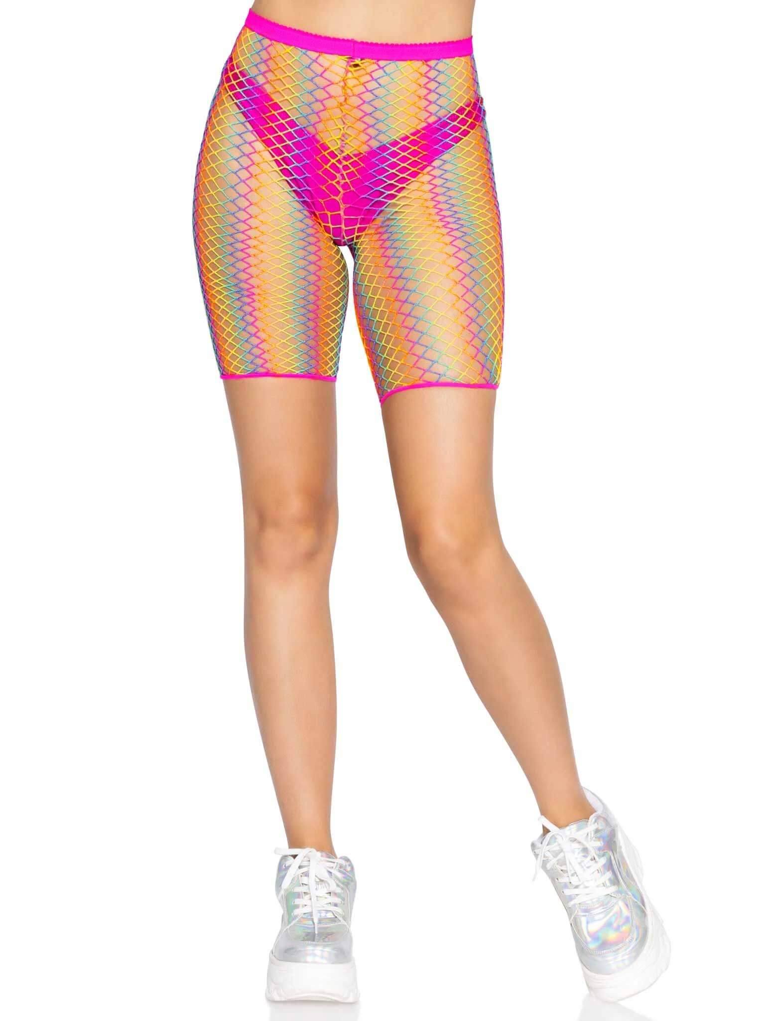 Ombre Rainbow Biker Shorts - One Size - Rainbow-3