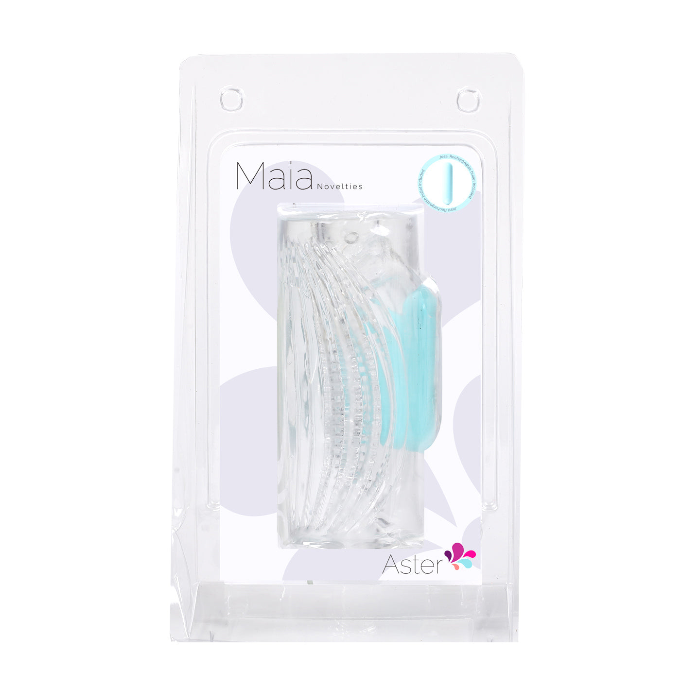 Aster Vibrating Male Masturbator With Bullet -  Clear-2