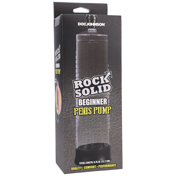 Rock Solid - Beginner Penis Pump - Black/clear-0