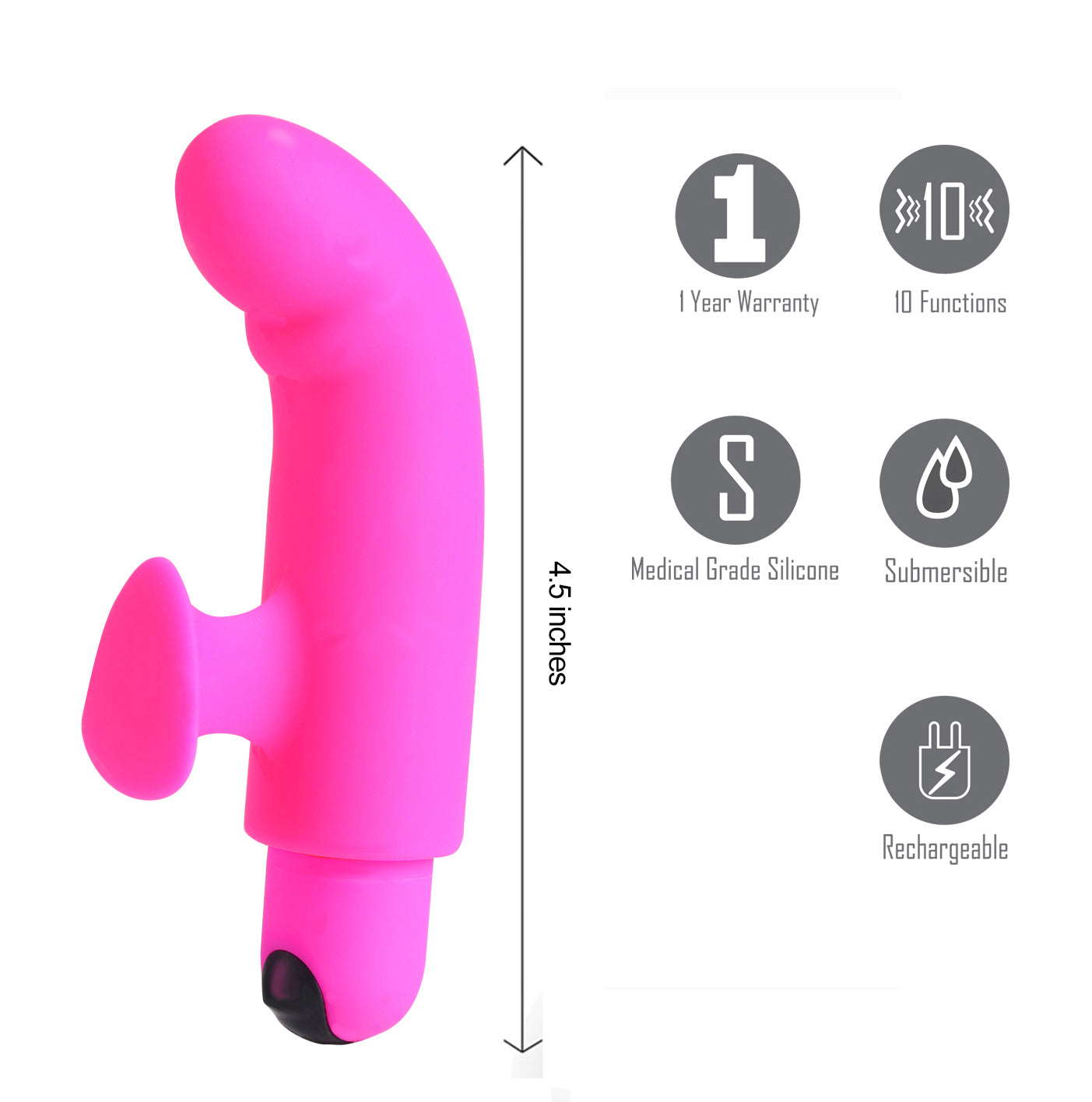 Sadie Silicone Finger Vibrator - Pink-2