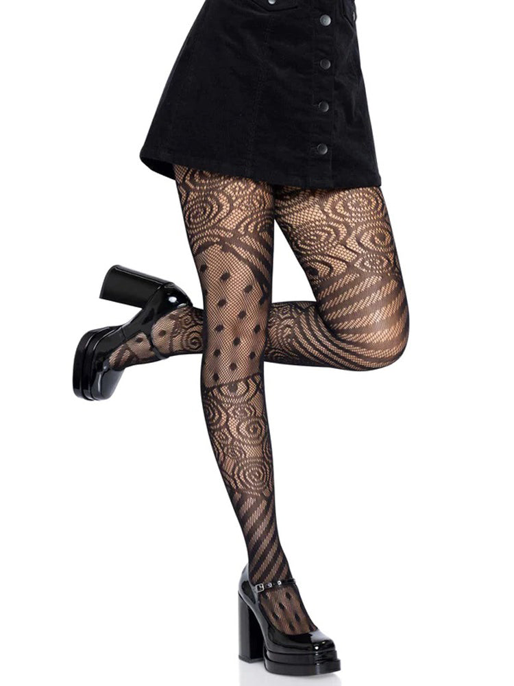 Doll Net Tights - One Size - Black-2