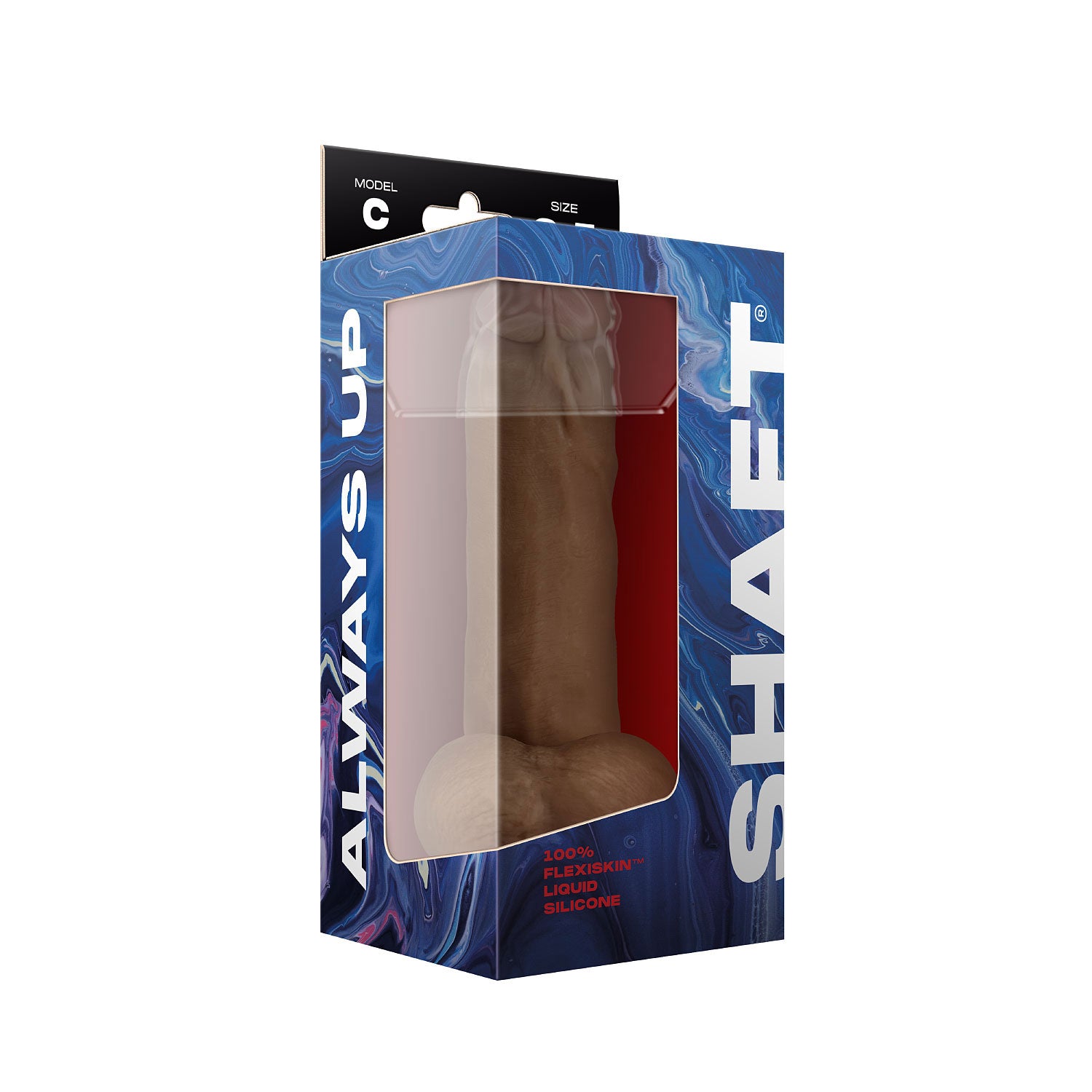 Shaft - Model C 8.5 Inch Liquid Silicone Dong With Balls - Oak-1