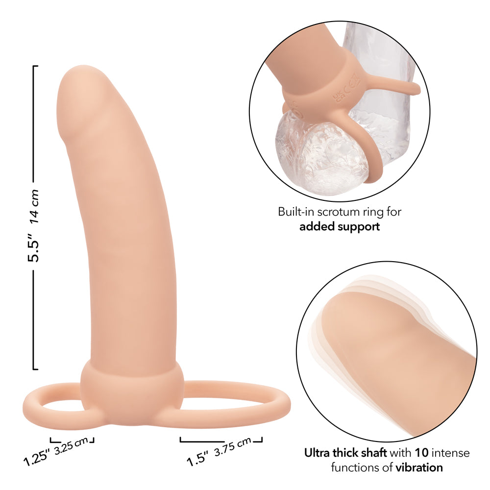 Performance Maxx Rechargeable Thick Dual  Penetrator - Ivory-3