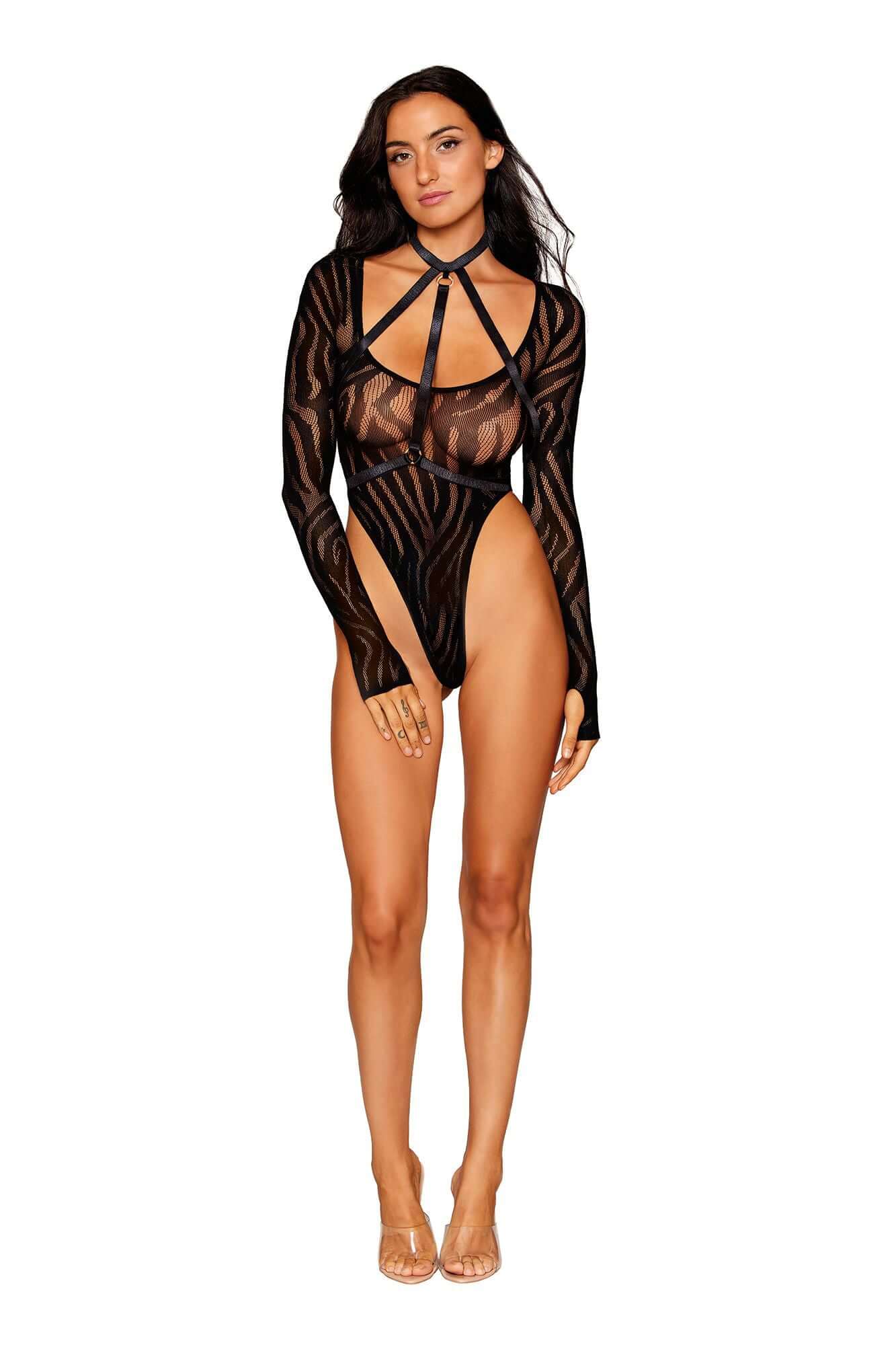 Teddy and Harness - One Size - Black-1