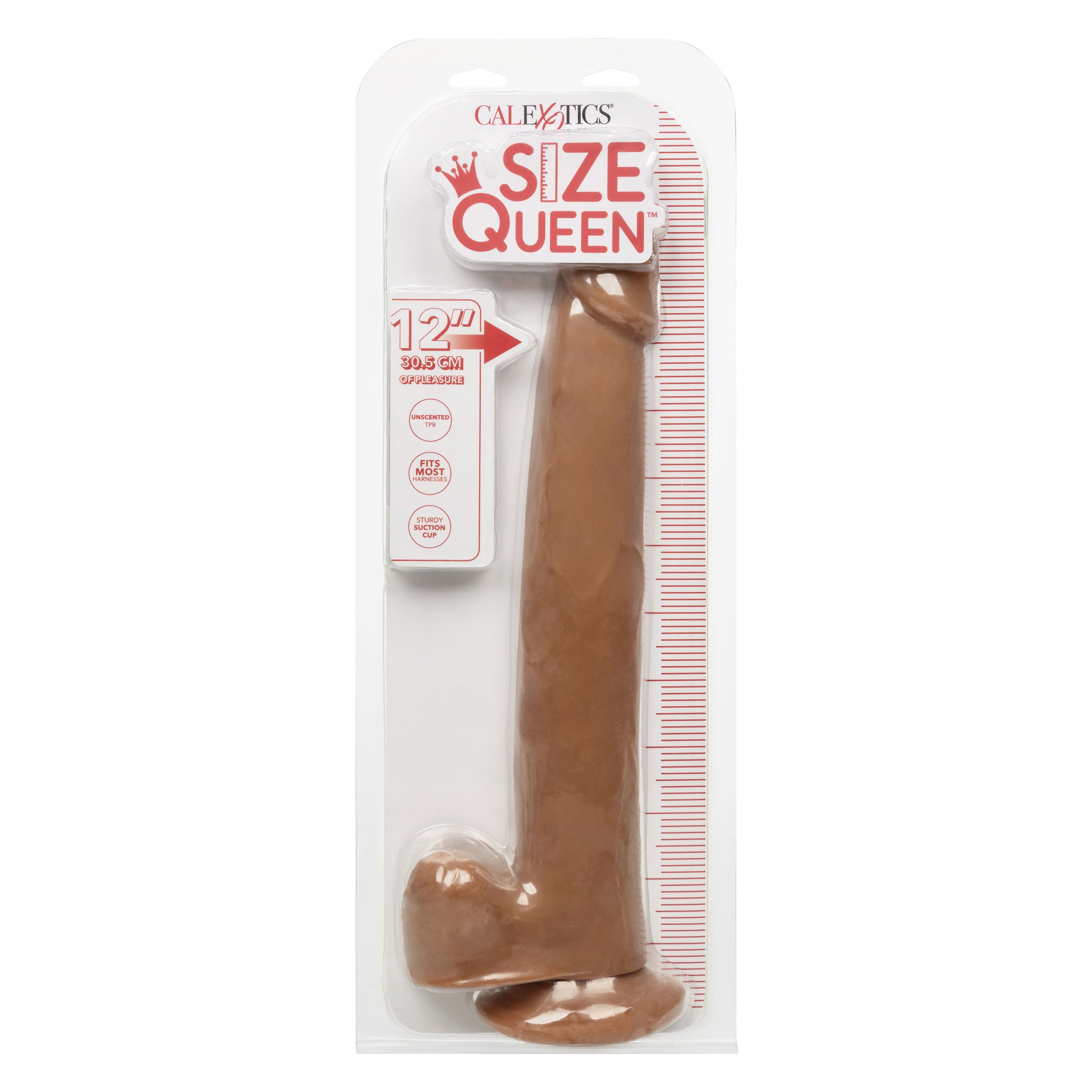 Size Queen 12 inch/30.5 Cm - Brown