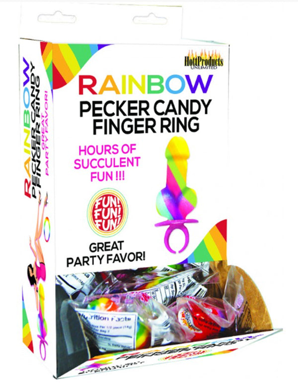 Rainbow Cock Ring Pop - 12 Piece Display-0
