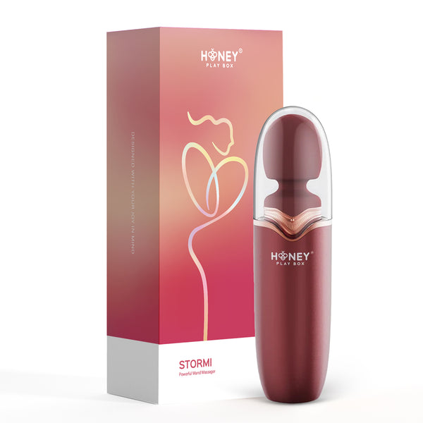 Stormi - Powerful Wand Massager - Red Wine-0