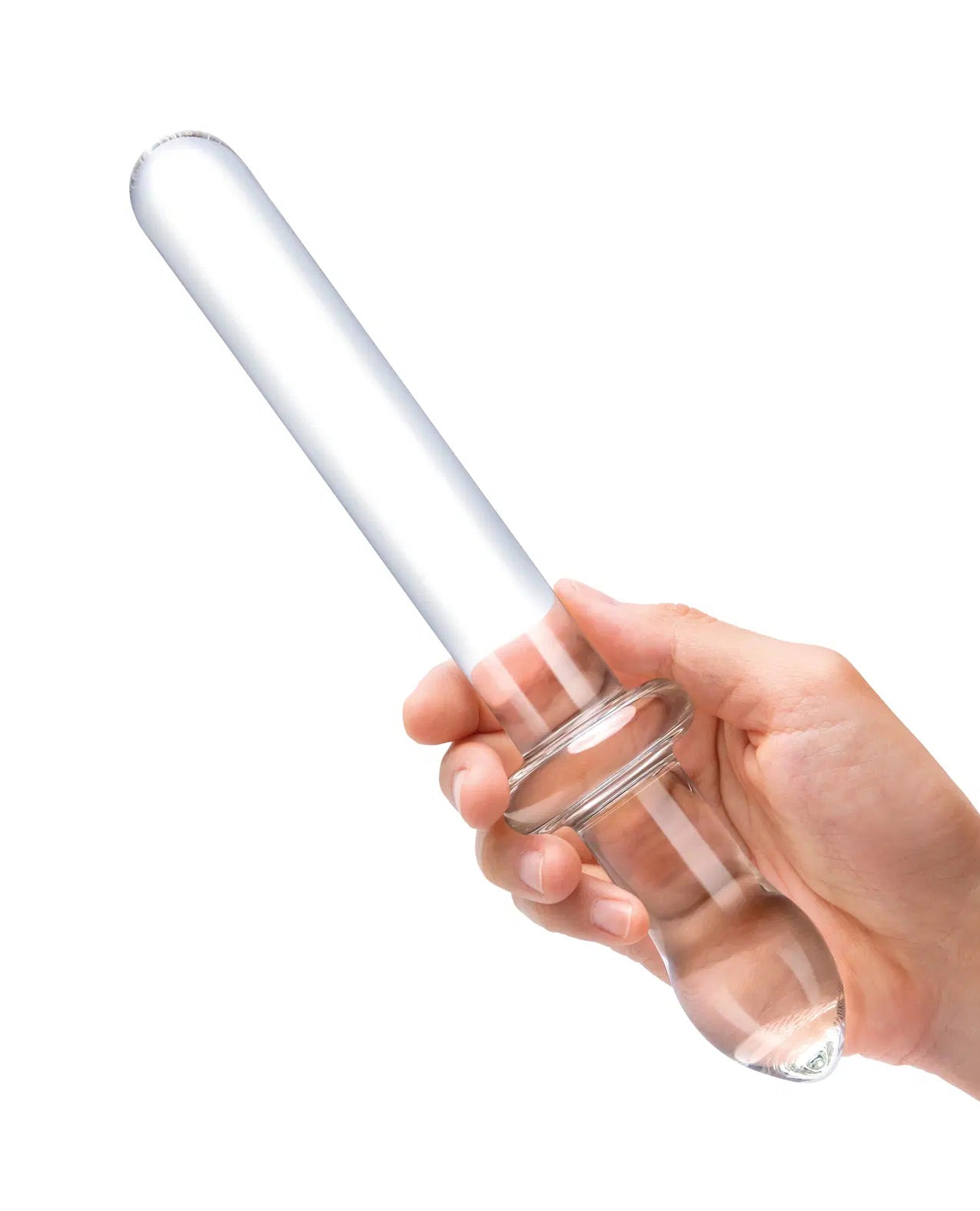 9.25 Inch Classic Smooth Dual-Ended Dildo - Clear-2