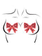 Rhinestone Bow Nipple Jewels -  One Size - Red