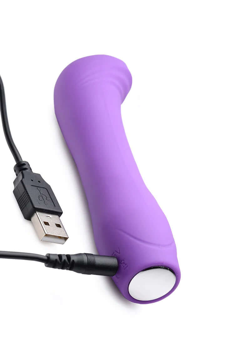 Violet G-Charm Mini Vibe with G-Spot Curve and USB Charger
