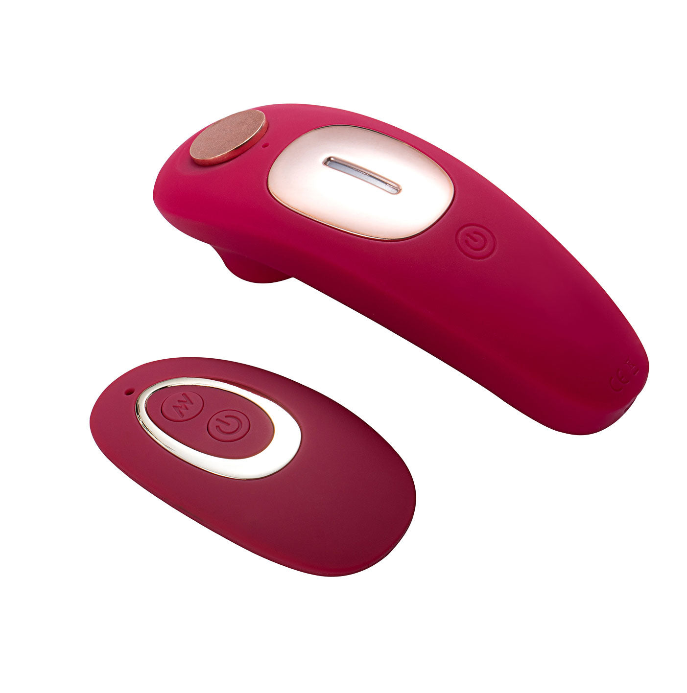Remi 15-Function Rechargeable Remote Control   Suction Panty Vibe - Red-2