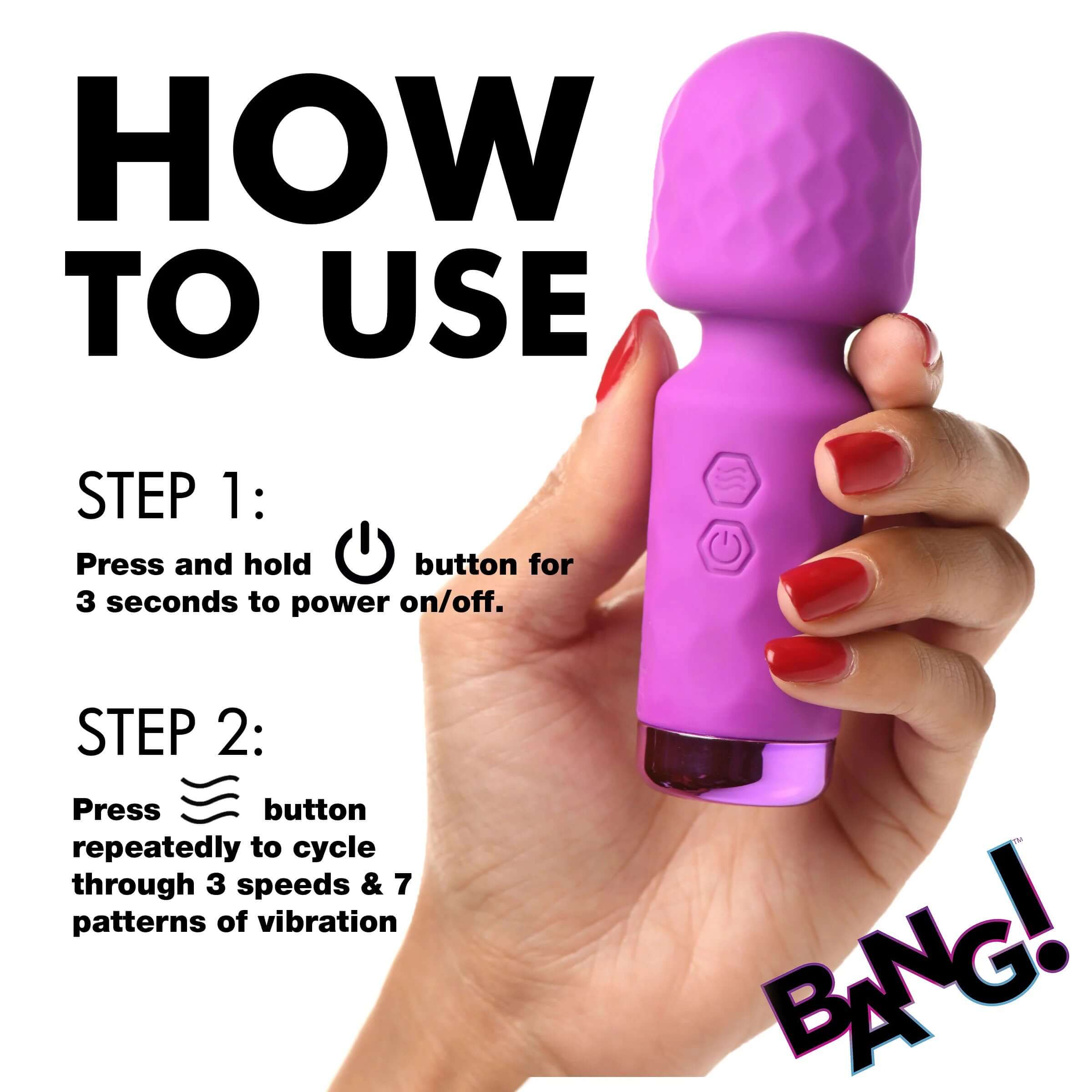 10x Mini Silicone Wand - Purple-3