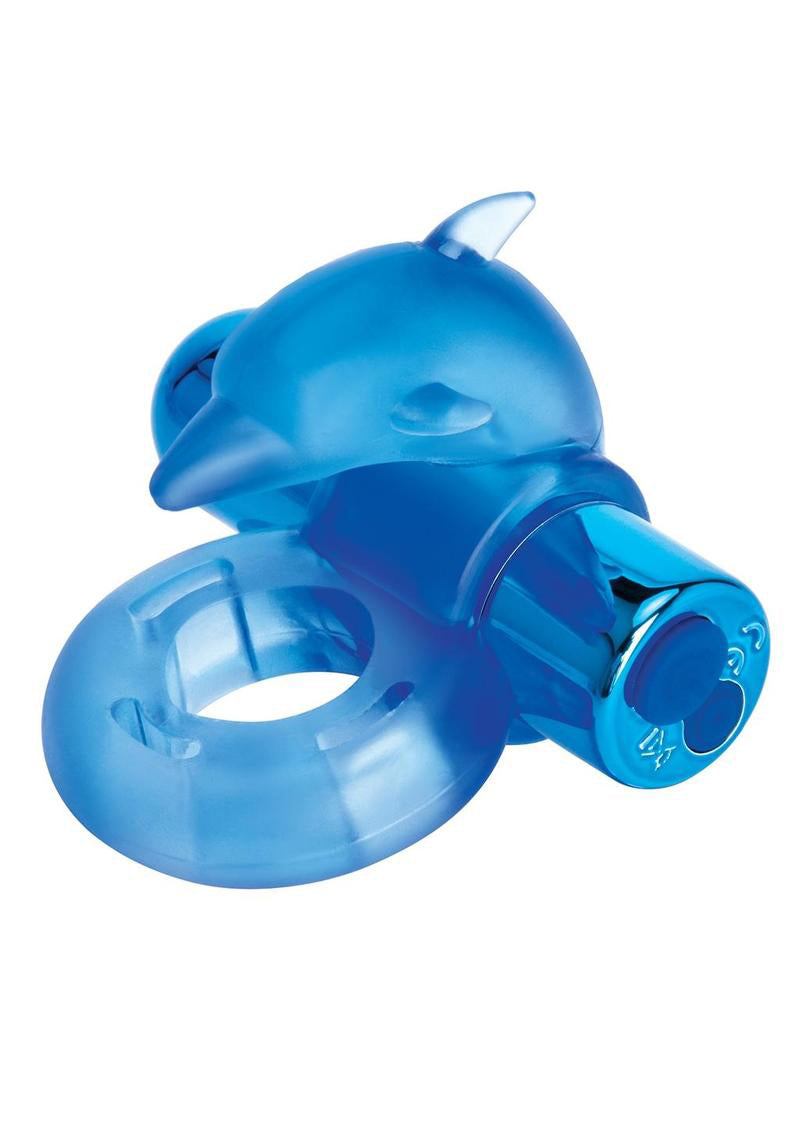 Bodywand Rechargeable Dancing Dolphin Ring - Blue-2