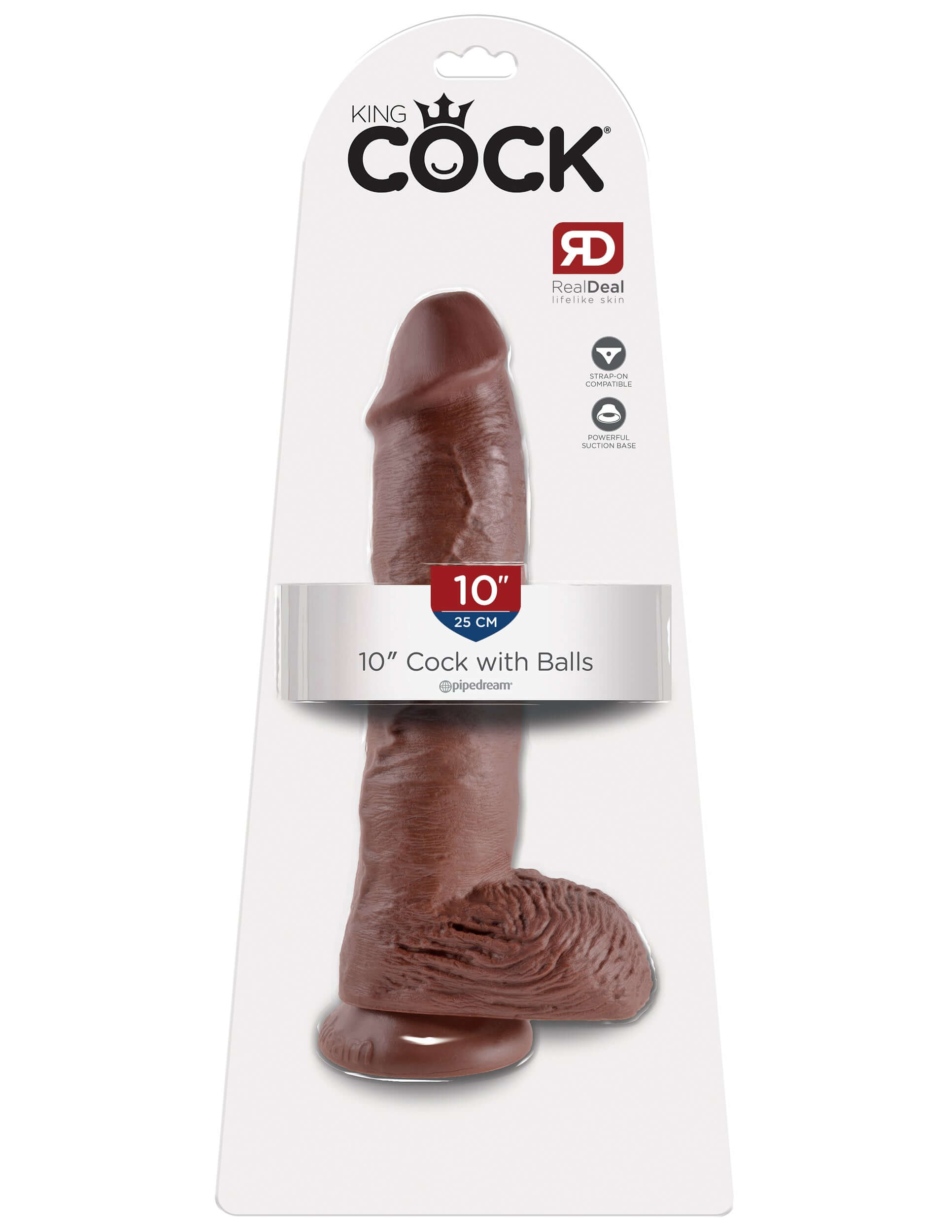 King Cock 10-Inch Cock With Balls - Brown-4