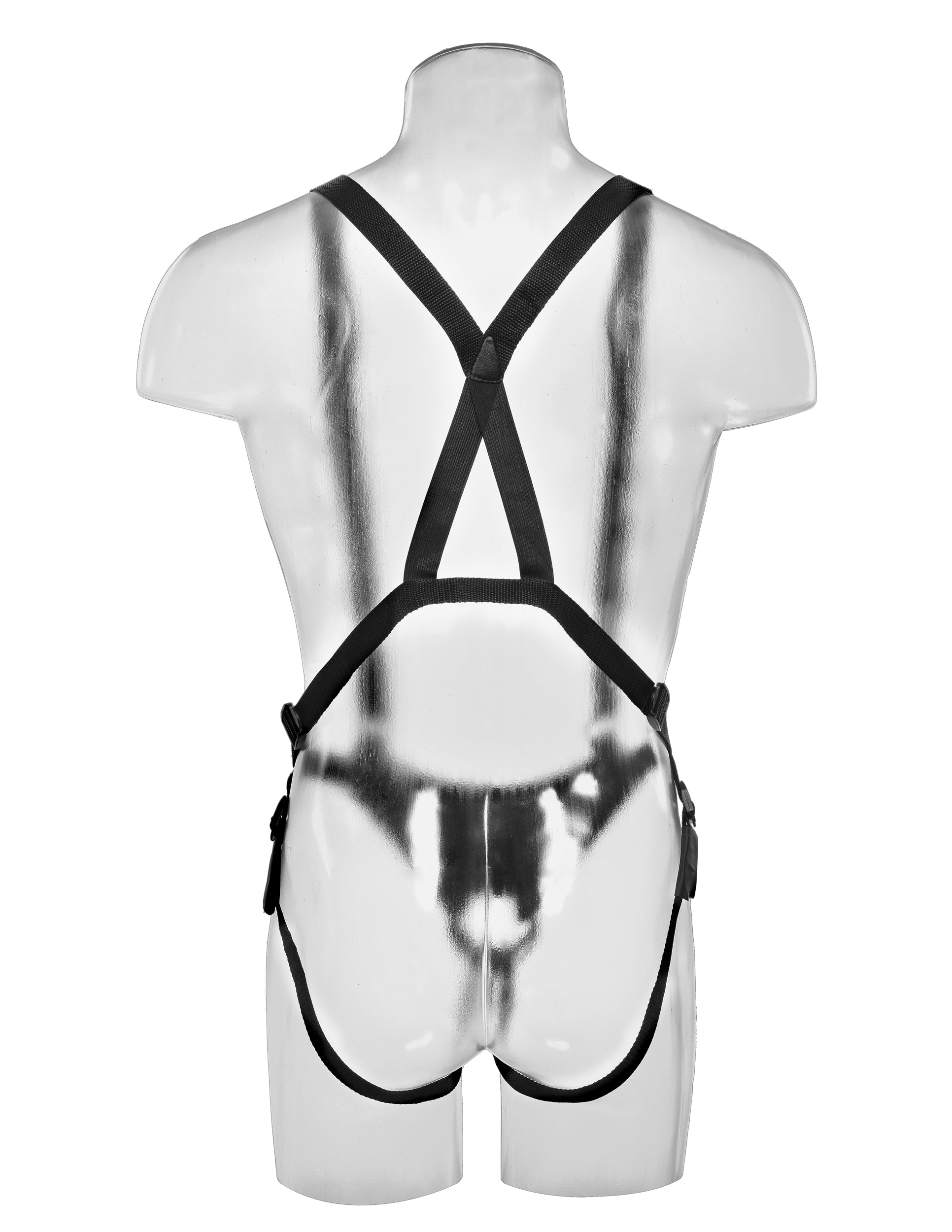 King Cock 10&quot; Hollow Strap-on Suspender System -  Flesh