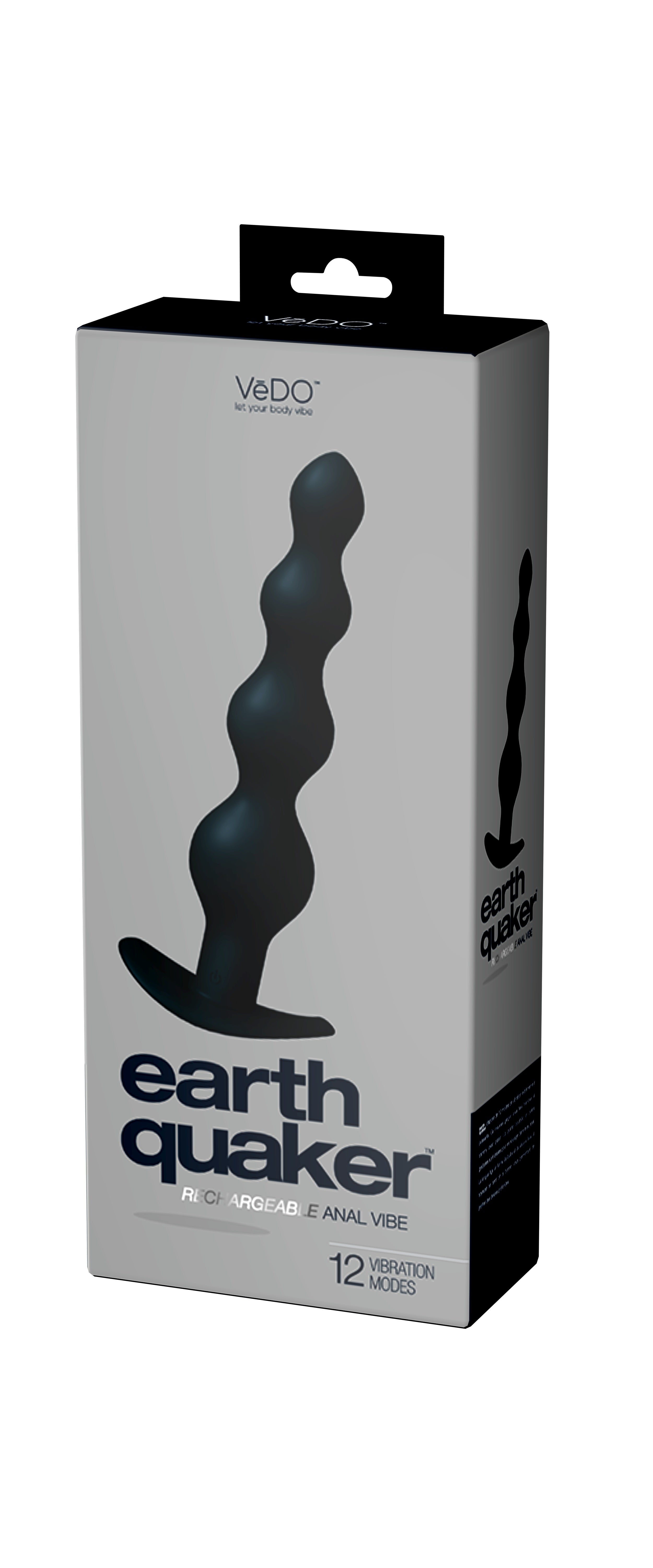 Earth Quaker Rechargeable Anal Vibe - Just Black-1
