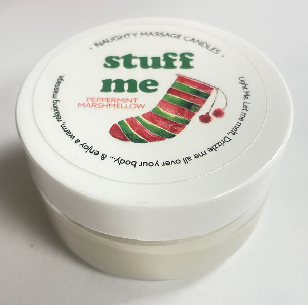 Stuff Me Massage Candle - Peppermint Marshmallow 1.7 Oz-0