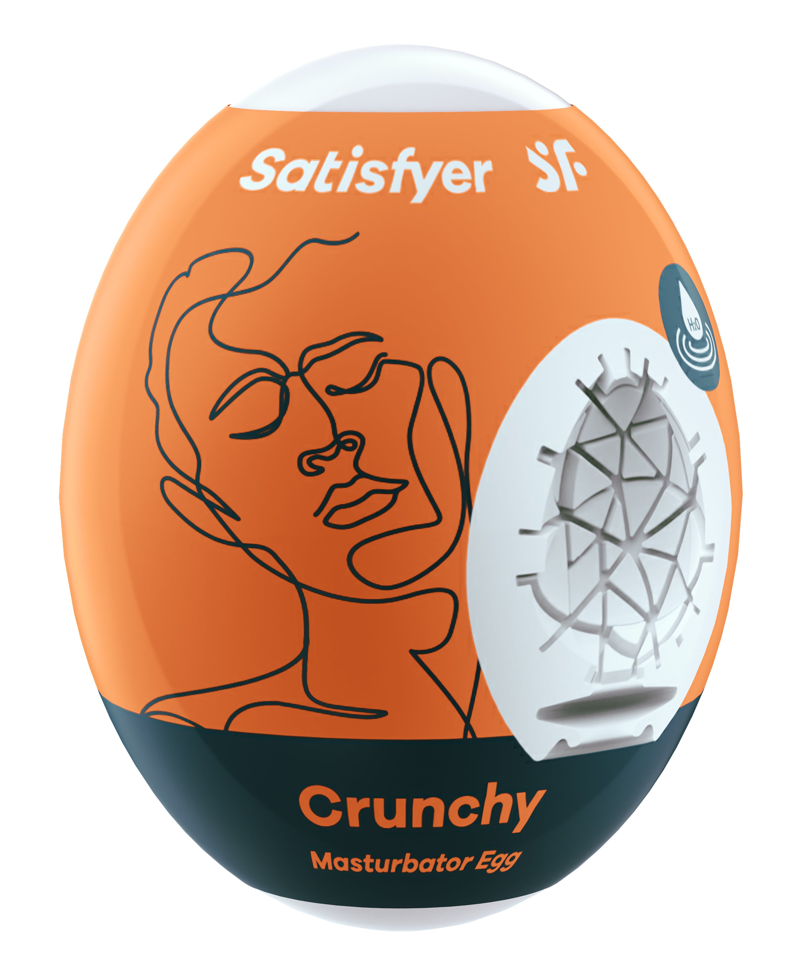 3 Pc Set Masturbator Egg - Crunchy - Orange-0