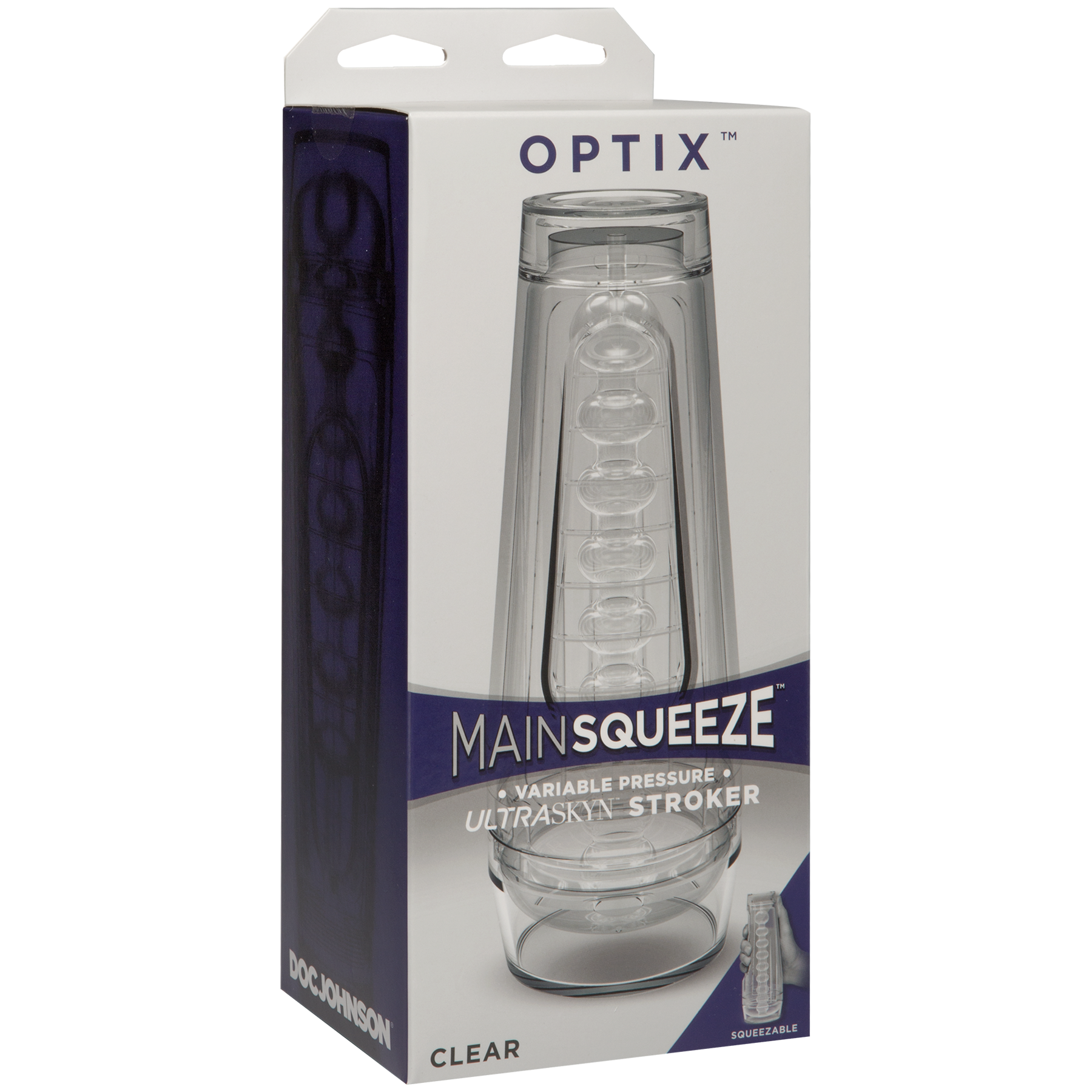 Main Squeeze Optix Clear - Customizable Squeezable Masturbator