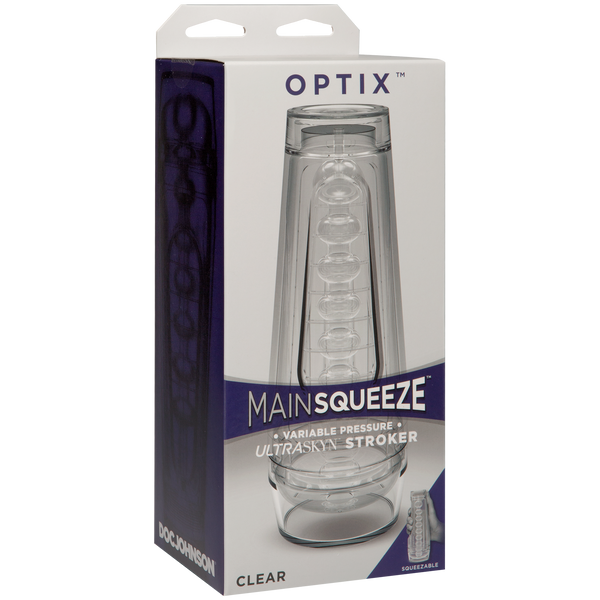 Main Squeeze Optix Clear - Customizable Squeezable Masturbator