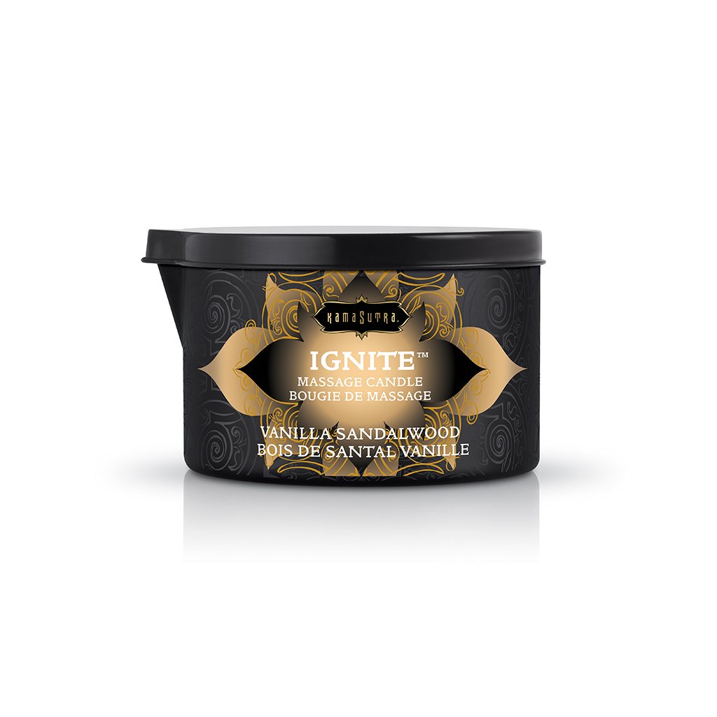 Kama Sutra Ignite Vanilla Sandalwood Massage Candle - 6 Oz.