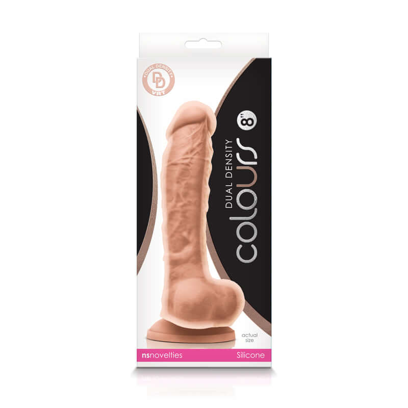 Colours - Dual Density - 8 Inch Dildo - White-0