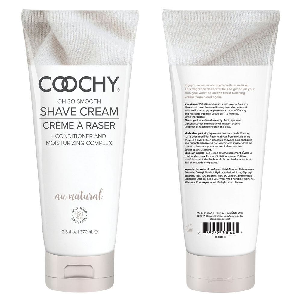 Coochy  Shave Cream Au Natural 12.5 Fl. Oz.-2
