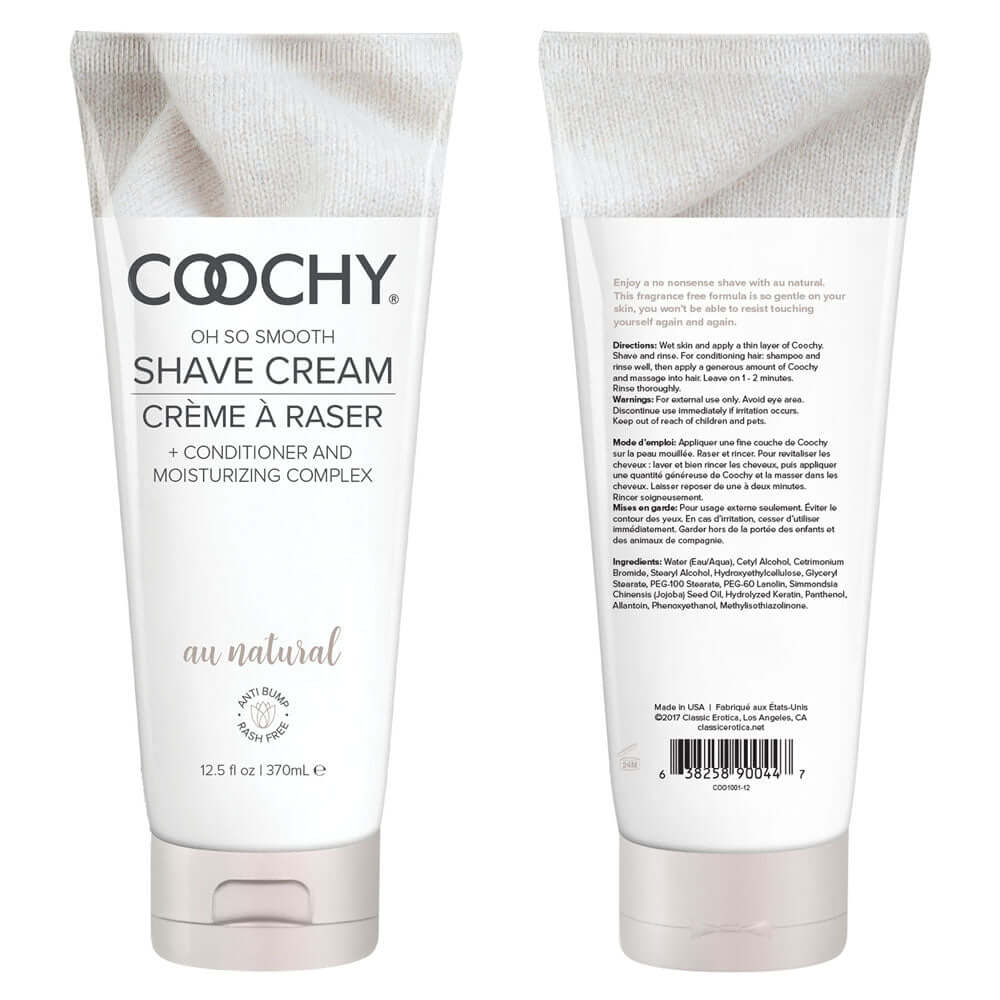 Coochy  Shave Cream Au Natural 12.5 Fl. Oz.-2