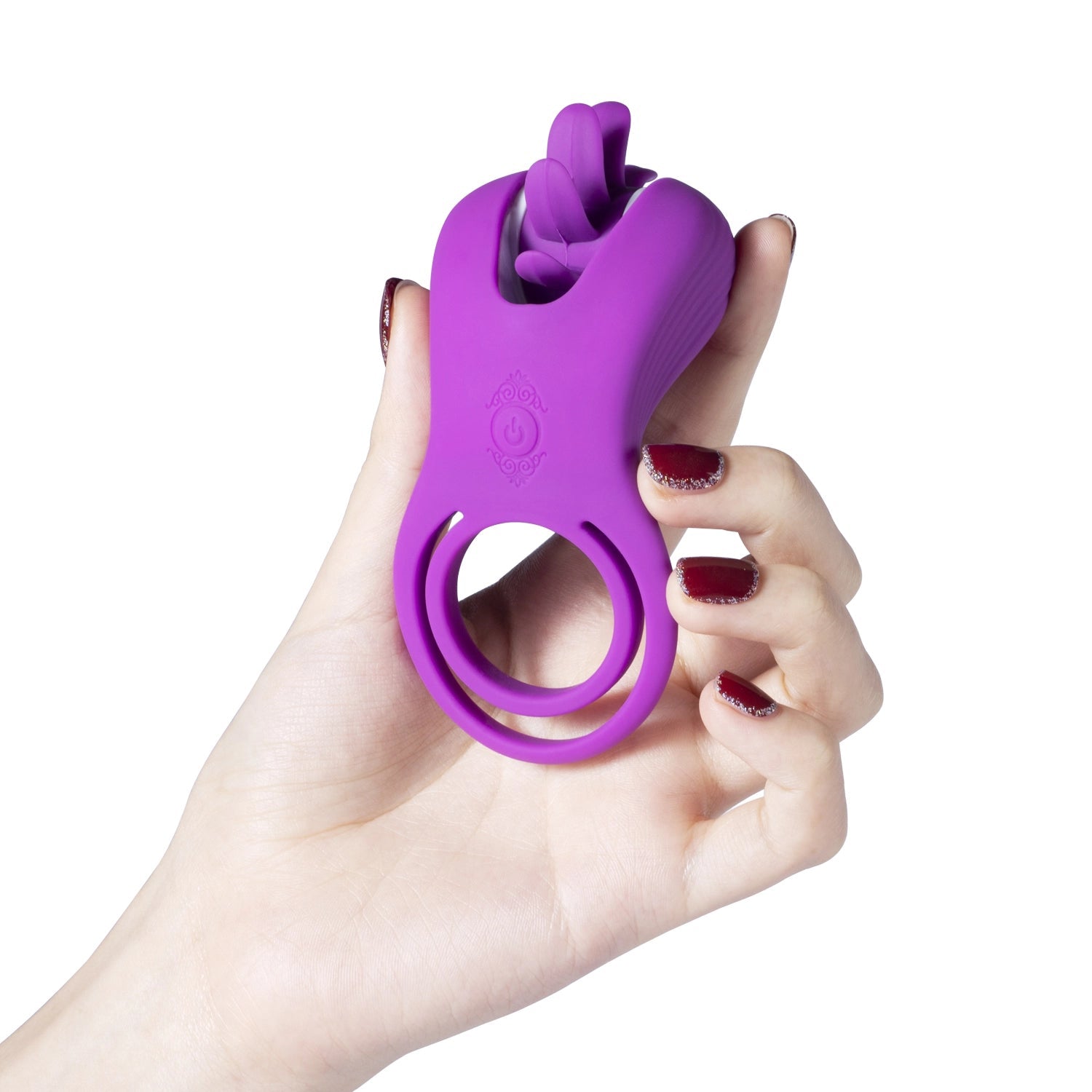 Roxy - Tongue Clit Licker and Cock Ring - Purple-2