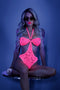 Impress Me Cutout Bodysuit - Large/xlarge - Neon  Pink
