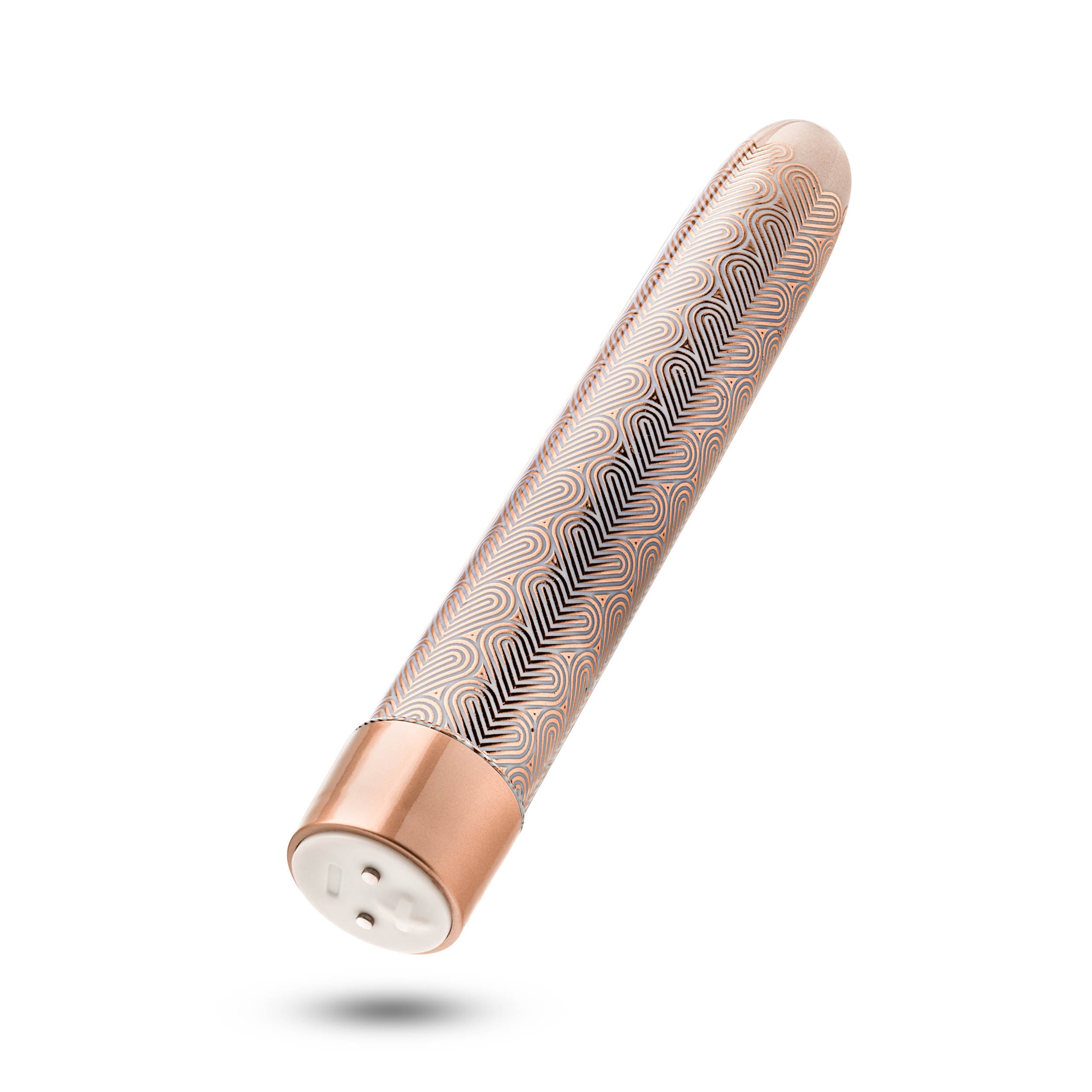 The Collection - Lattice - 7 Inch Rechargeable Vibe - Rose Gold-6