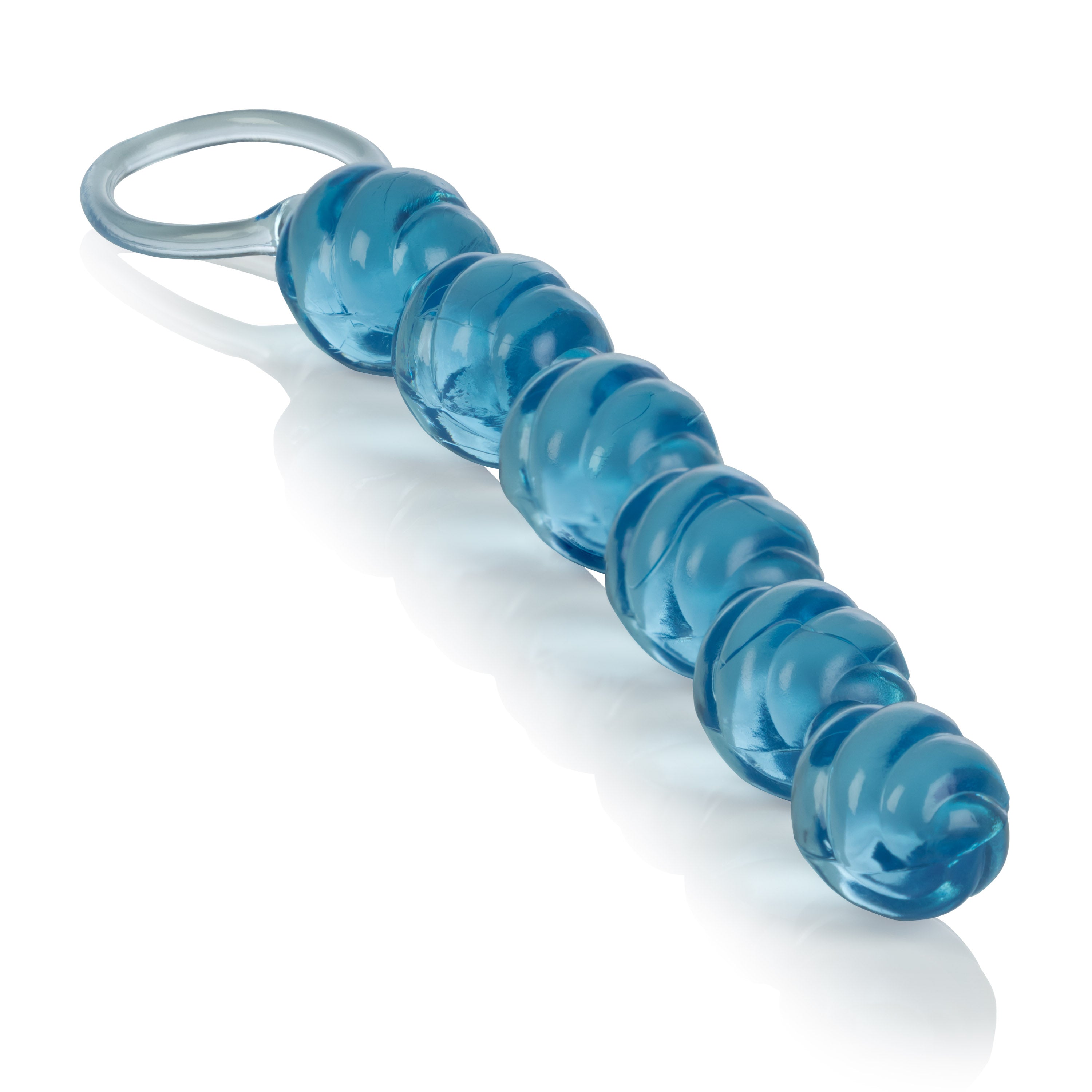 Swirl Pleasure Beads Teal Blue by California Exotic Novelties