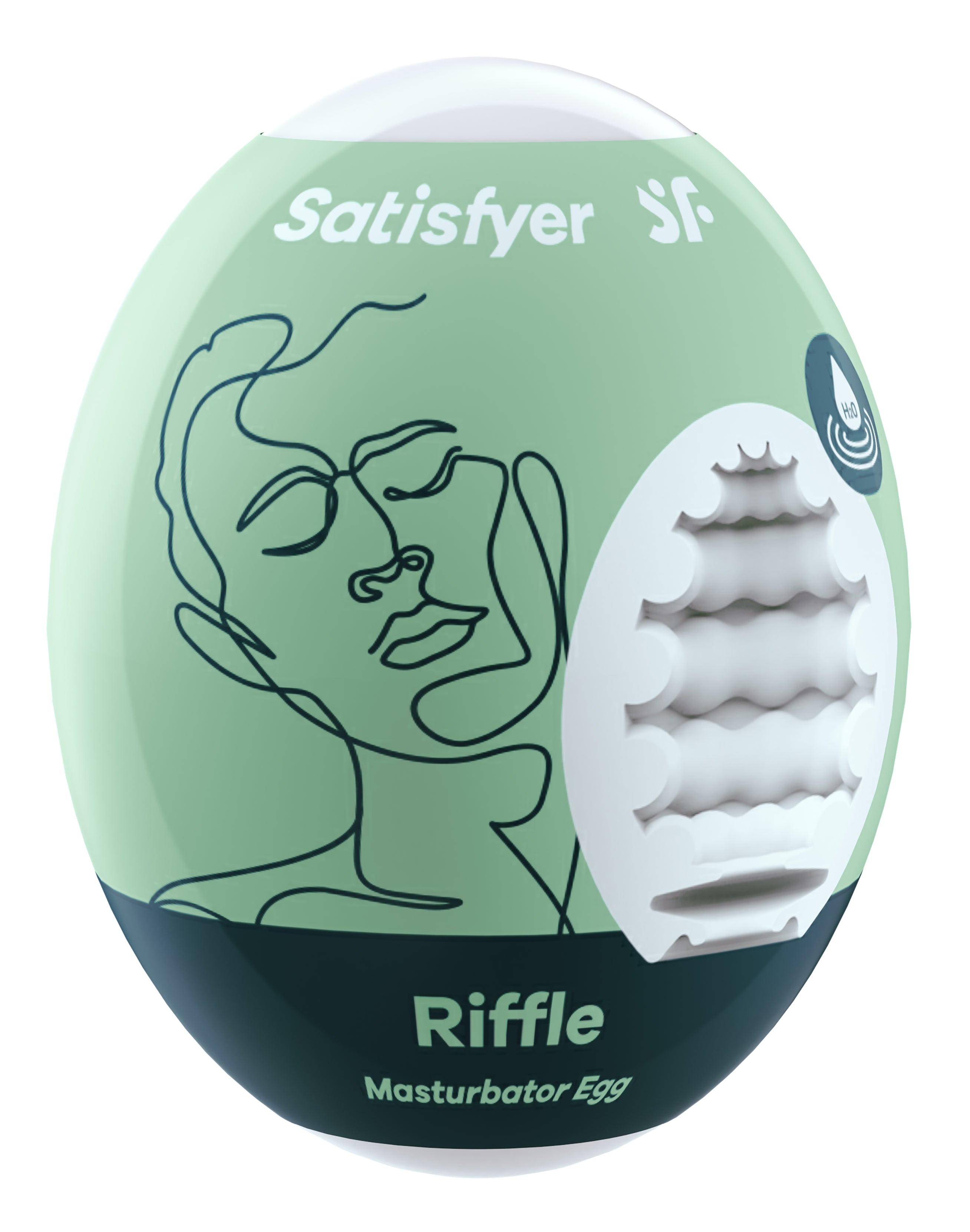 3 Pc Set Masturbator Egg - Riffle - Light Green-1