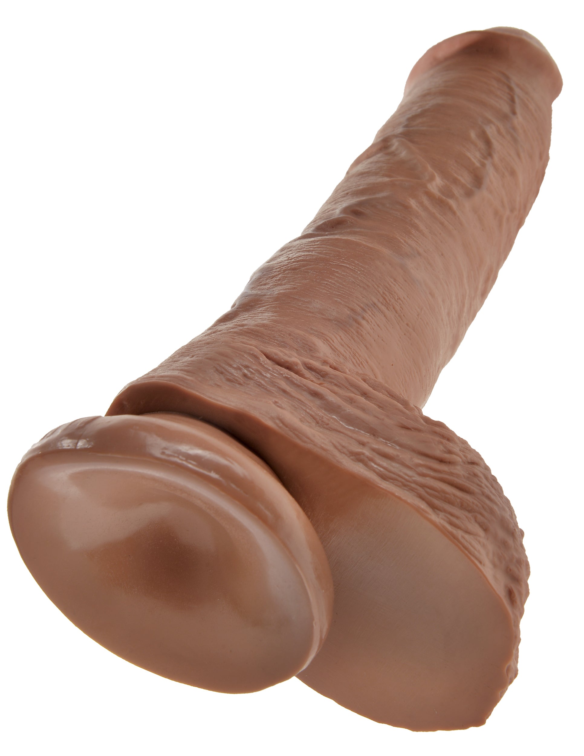 King Cock  10 Inch Cock With Balls  - Tan-0